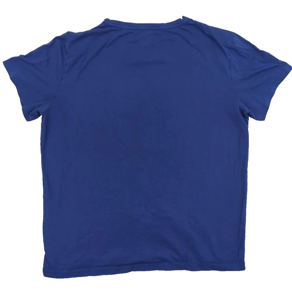Polo Ralph Lauren T Shirt Mens L Light Blue Pony V-Neck Short Sleeve Lightweight